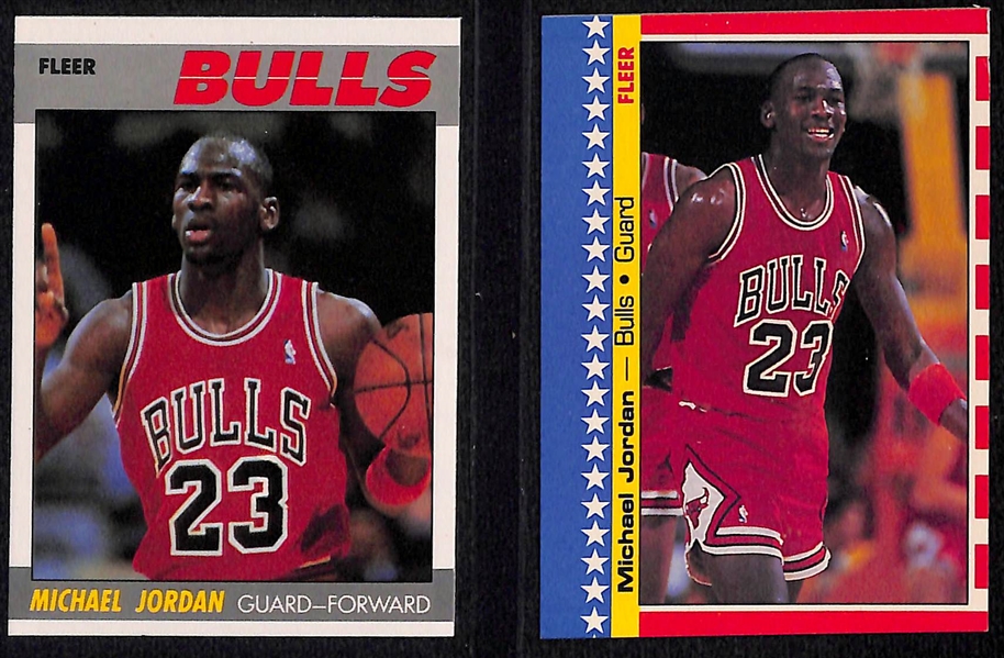  1987-88 Fleer Basketball Complete Set w. Sticker Set and Jordan's Second Year Card